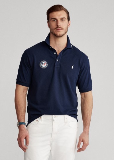 Men's Polo Ralph Lauren Racing Mesh Polo Shirts | 274150GYE